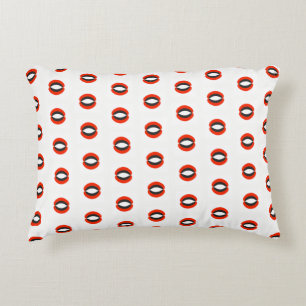 Cojín Decorativo Moda Patrón blanco rojo negro