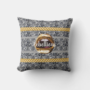 Cojín Decorativo Moda Patrón salvaje labios de oro regalo Belleza G