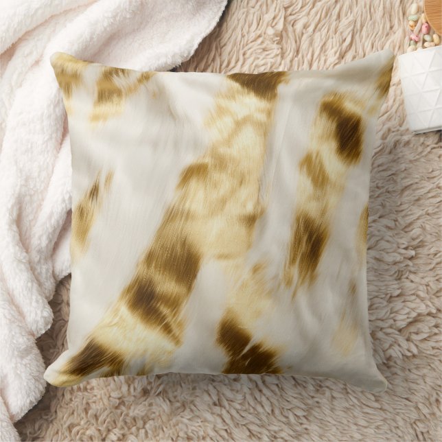 Cojín Decorativo Moda Piel de vaca blanco (Manta)