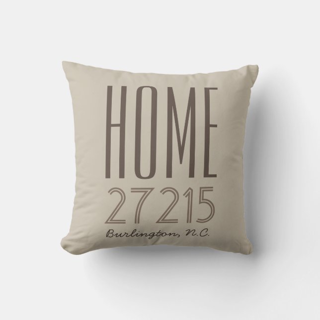 COJÍN DECORATIVO MODA PILLOW_HOME/ZIPCODE/STATE (Anverso)