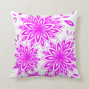 COJÍN DECORATIVO MODA PILLOW_MODERN MAGENTA/WHITE FLORAL
