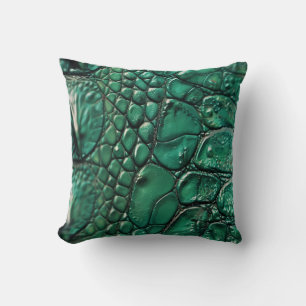Cojín Decorativo Moda Reptilia Diseño Esmeralda