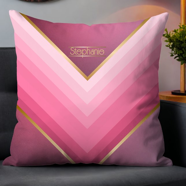 Cojín Decorativo moda retro rosa y oro personalizada (Subido por el creador)