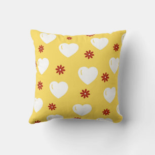 Cojín Decorativo Moda Romántica Blanca y Moderna, Corazón elegante