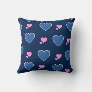 Cojín Decorativo Moda romántica rosa azul acogedor moderno corazón
