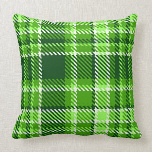 Cojín Decorativo Modelo a cuadros del color verde