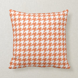 Cojín Decorativo Modelo anaranjado de Houndstooth