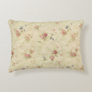 Cojín Decorativo Modelo apenado de la tela de los rosas del vintage