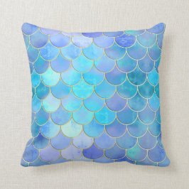 Cojín Decorativo Modelo Aqua Pearlescent & Gold Mermaid