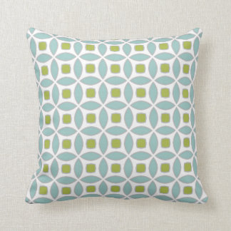 Cojín Decorativo Modelo azul chartreuse del metro del verde y de la