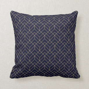 Cojín Decorativo Modelo azul del hexágono