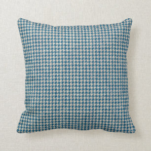Cojín Decorativo Modelo azul verde azulado de Houndstooth