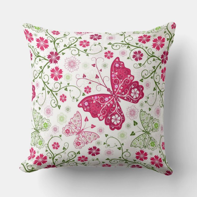 Cojín Decorativo Modelo blanco floral (Anverso)