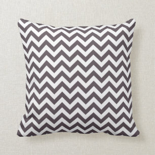 Cojín Decorativo Modelo blanco gris oscuro de Chevron