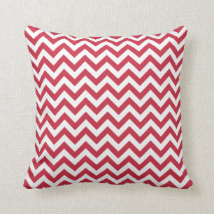 Cojín Decorativo Modelo blanco rojo de Chevron