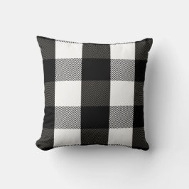 Cojín Decorativo Modelo blanco y negro de la franela de la tela