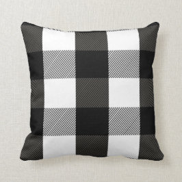 Cojín Decorativo Modelo blanco y negro de la franela de la tela