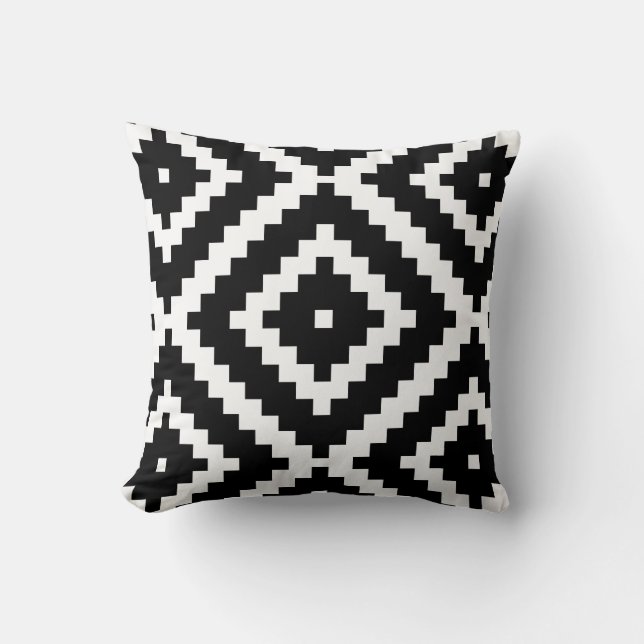 Cojín Decorativo Modelo blanco y negro del juego (Anverso)