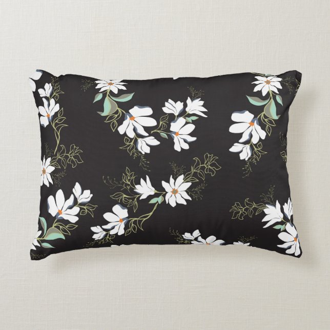 Cojín Decorativo Modelo brillante sin soldadura floral de Magnolia (Anverso)