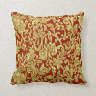 Cojín Decorativo Modelo chino del rojo y del oro