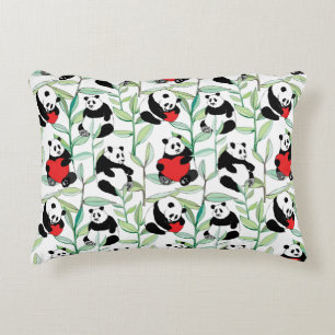 Cojín Decorativo modelo con las pandas preciosas con los corazones