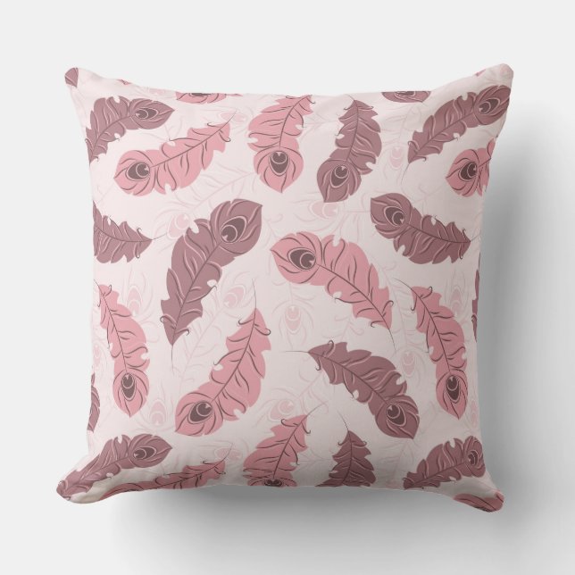 Cojín Decorativo modelo con las plumas del pavo real (Anverso)