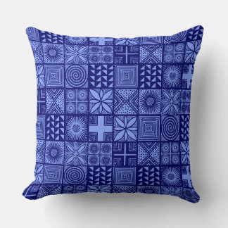 Cojín Decorativo Modelo de Adire - sombras del azul