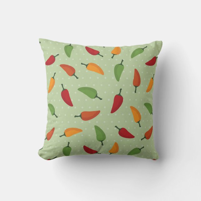 Cojín Decorativo Modelo de la pimienta de chiles (Anverso)