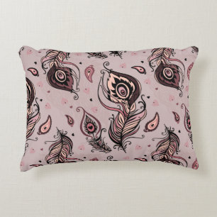 Cojín Decorativo Modelo de la pluma del pavo real