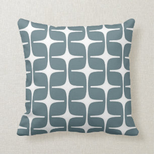Cojín Decorativo Modelo de los rectángulos de la MOD en gris azul 