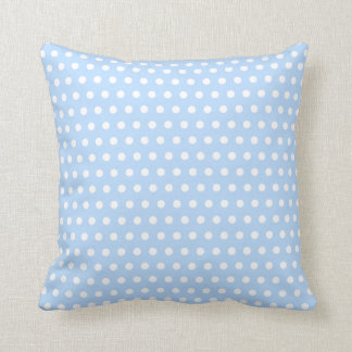 Cojín Decorativo Modelo de lunar blanco y azul. Manchado
