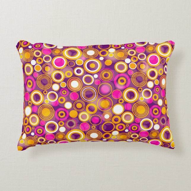 Cojín Decorativo Modelo de lunar violeta (Anverso)