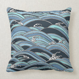 Cojín Decorativo Modelo de onda japonés