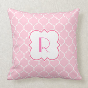 Cojín Decorativo Modelo de Quatrefoil con el monograma