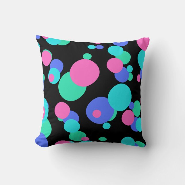 Cojín Decorativo Modelo de resumen de burbujas (Anverso)