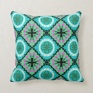 Cojín Decorativo Modelo de Suzani con adornos del Uzbek y del