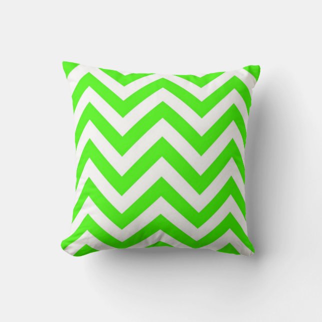 Cojín Decorativo Modelo de zigzag grande blanco de Chevron de la (Anverso)