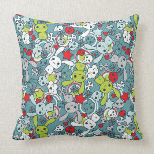 Cojín Decorativo modelo del azul del kawaii