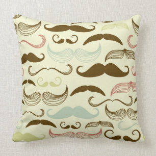Cojín Decorativo Modelo del bigote, estilo retro 4