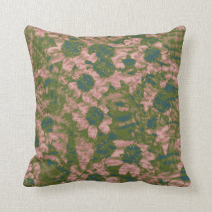 Cojín Decorativo Modelo del camuflaje de la flor