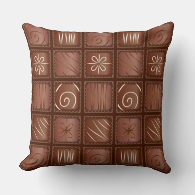 Cojín Decorativo Modelo del chocolate (Anverso)