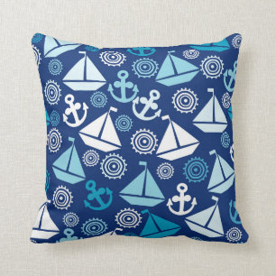 Cojín Decorativo Modelo del dibujo animado con los veleros