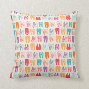 Cojín Decorativo Modelo del diente del Grunge