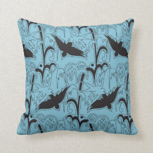 Cojín Decorativo Modelo del pájaro de Deco del vintage en una