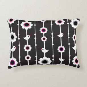 Cojín Decorativo modelo del pájaro y de flores