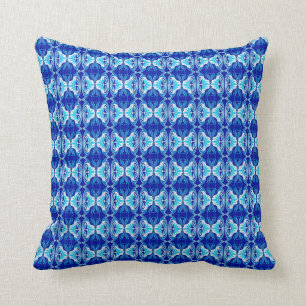 Cojín Decorativo Modelo del papel pintado del art déco - azul y