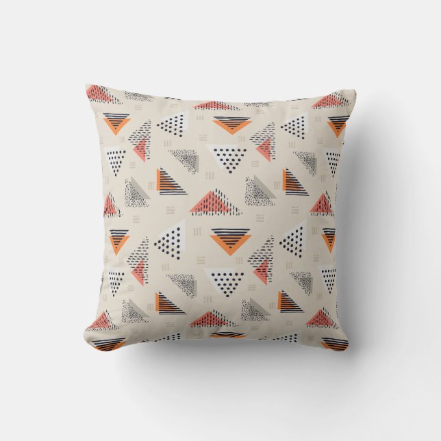 Cojín Decorativo Modelo dibujado mano geométrica del triángulo (Anverso)