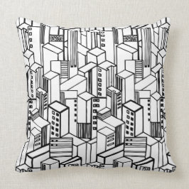 Cojín Decorativo Modelo dibujado mano urbana