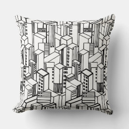 Cojín Decorativo Modelo dibujado mano urbana