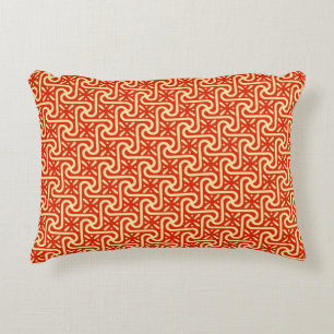 Cojín Decorativo Modelo egipcio de la teja, naranja coralino
